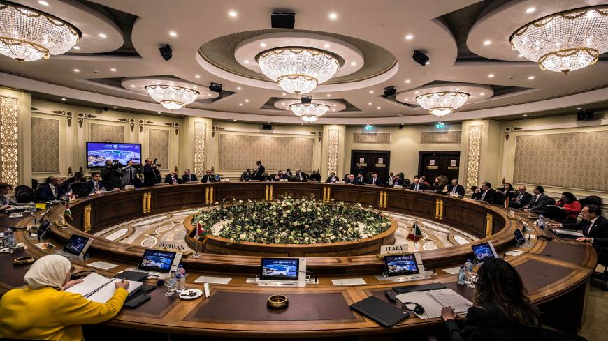 Delegations from Egypt, Israel, Cyprus, Italy, the Palestinian Authority, Jordan, France, the United States and Greece attend the East Mediterranean Gas Forum, Cairo, Egypt, Jan. 16, 2020.
