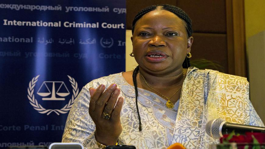 International Criminal Court's Prosecutor Fatou Bensouda addresses a press conference in Kampala, Uganda, Feb. 27, 2015.