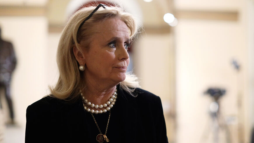 US Rep. Debbie Dingell (D-MI) is seen in a hallway of the US Capitol prior to an event at the Rayburn Room Dec. 19, 2019 in Washington, DC.  