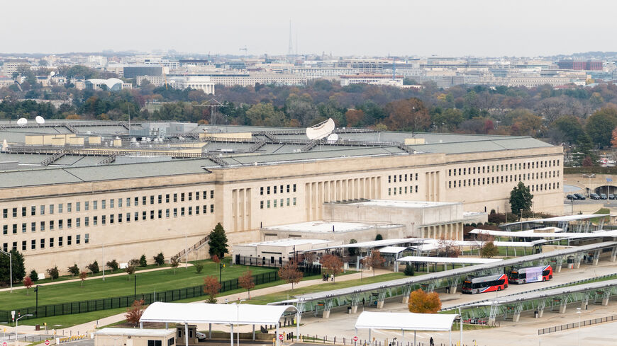 The Pentagon building, located in Arlington County, Virginia, across the Potomac River from Washington, D.C.