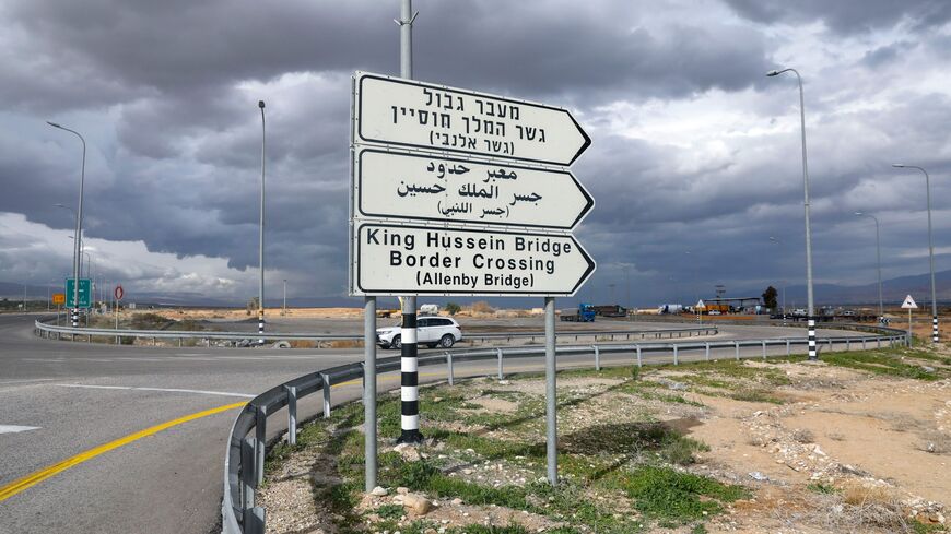 Sign at Jericho for Allenby Bridge 