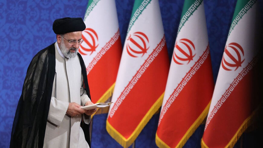 Iran's President-elect Ebrahim Raisi is pictured during his first press conference in the Islamic republic's capital Tehran, on June 21, 2021. 