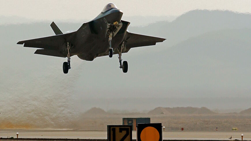An Israeli F35I fighter jet takes part in the "Blue Flag" multinational air defence exercise at the Ovda air force base, north of the Israeli city of Eilat, on Nov. 11, 2019.