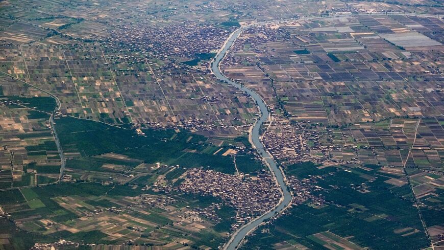 Muweis canal of Nile River in northern Egypt