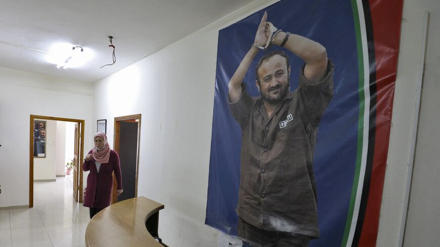  portrait of Barghouti in Ramallah