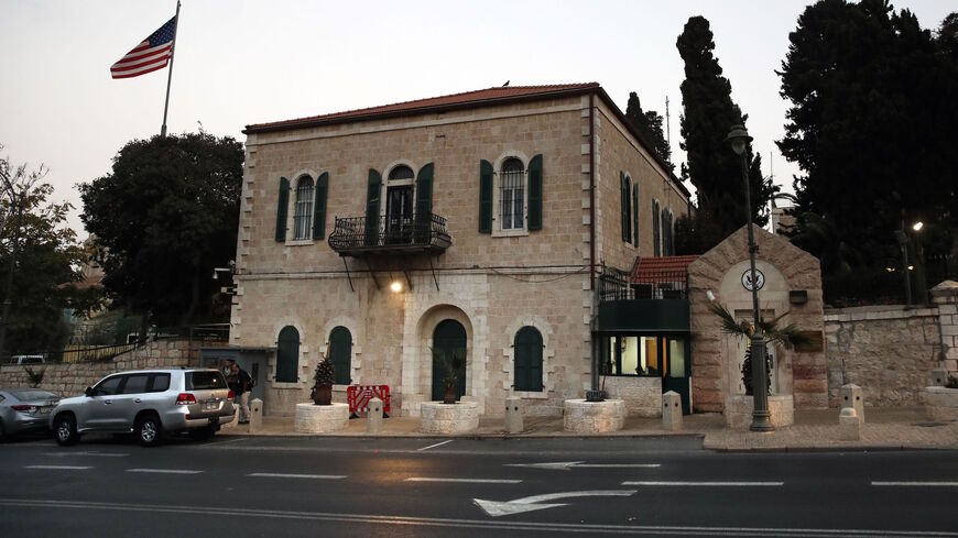 A picture taken on October 18, 2018 shows the US consulate in Jerusalem.