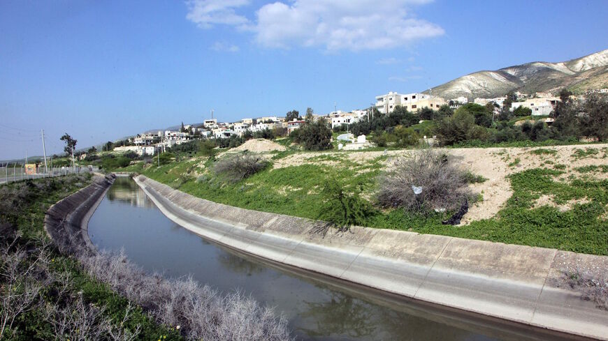 A general view shows a stretch of the King Abdullah Canal near the Jordanian border town of Shuna Shamalia (North Shuna), some four kilometres from the Wadi al-Arab Dam on March 12, 2018.