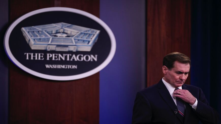 Pentagon press secretary John Kirby, at the Pentagon on Sept. 3, 2021, in Arlington, Virginia. 