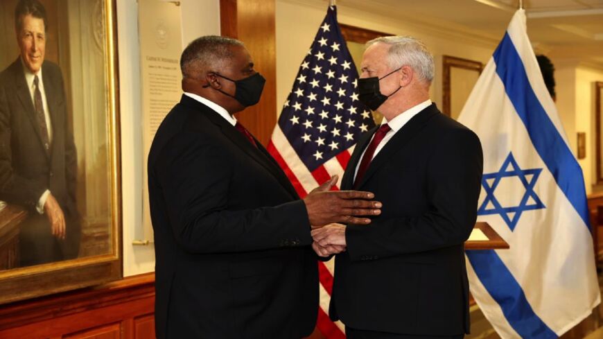 Defense Minister Benny Gantz meets with US Secretary of Defense Lloyd Austin, Dec. 9, 2021, Washington (Pentagon).