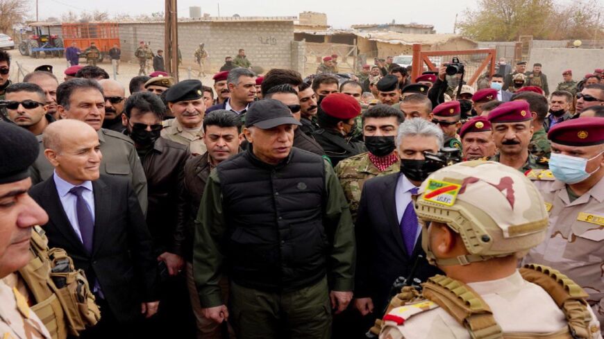 Iraqi Prime Minister Mustafa al-Kadhimi visited Liheban in the Makhmour district on Dec. 8, 2021.