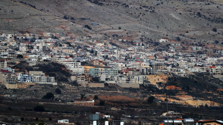 This picture shows a general view of the village of Majdal Shams in the Israeli-annexed Golan Heights, on Dec. 28, 2021. 