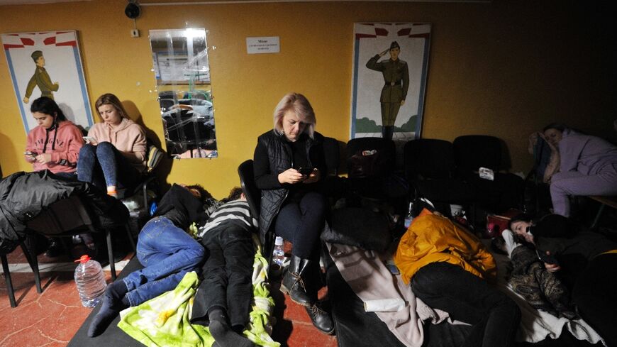 Thousands of Arab students in Ukrainian universities, who were trapped by the Russian invasion, have been left with little chouce but to seek refugee in basement bomb shelters like this one in Kyiv