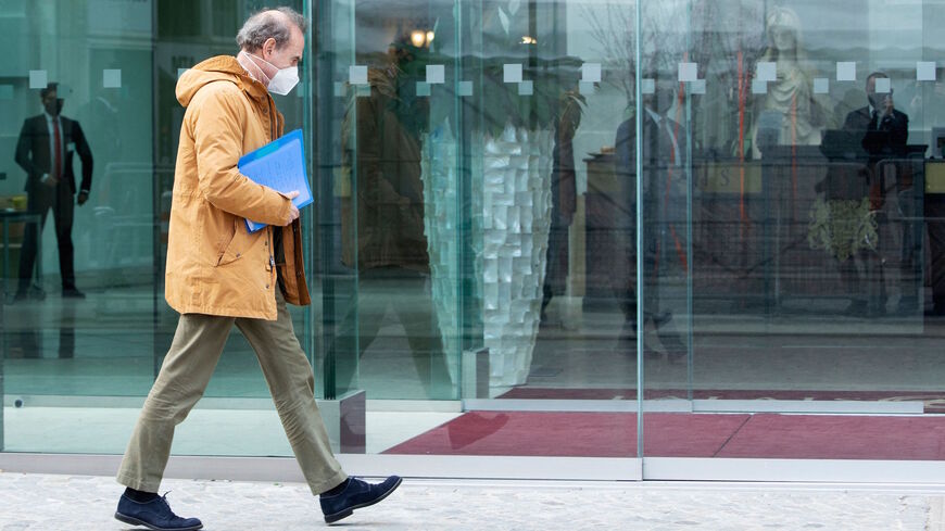 Deputy Secretary General of the European External Action Service (EEAS) Enrique Mora arrives at the Coburg Palace, venue of the Joint Comprehensive Plan of Action (JCPOA) meeting that aims at reviving the Iran nuclear deal, in Vienna on Feb. 8, 2022.