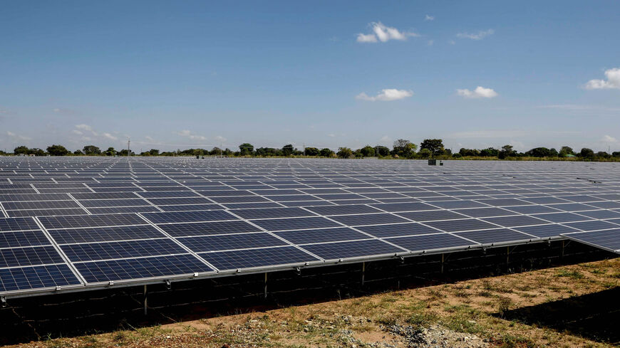 Solar panels are pictured during the inauguration of the Soroti power plant in Soroti district, about 186 miles northeast of the capital, Kampala, Uganda, Dec. 12, 2016.