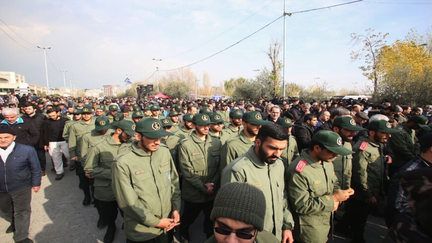 Members of Iran's Islamic Revolutionary Guard Corps.