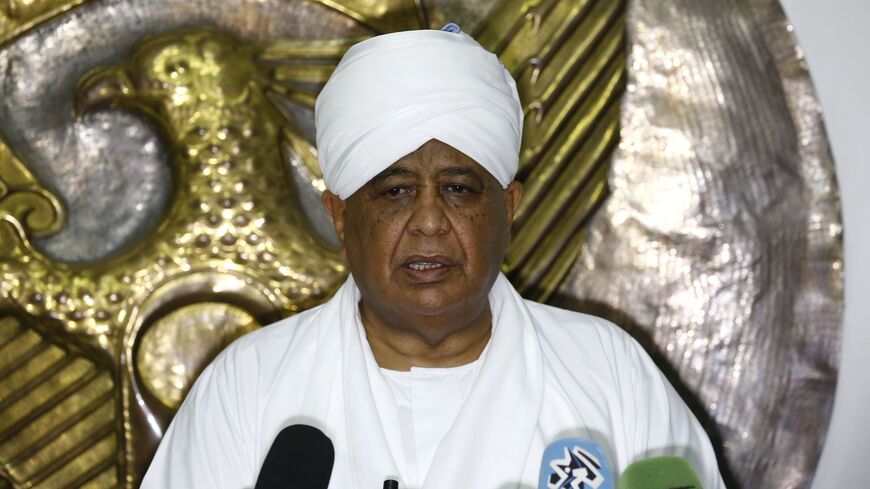 Sudanese Foreign Minister Ibrahim Ghandour speaks to the press in Khartoum, on March 10, 2018.