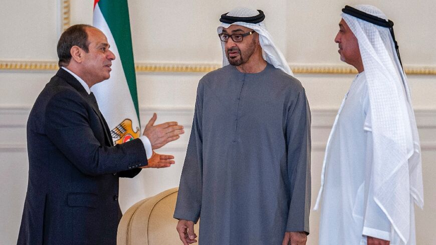 World leaders have been streaming into Abu Dhabi to pay their respects to the new president, Sheikh Mohamed bin Zayed Al Nahyan (C), following the death of his half-brother Sheikh Khalifa