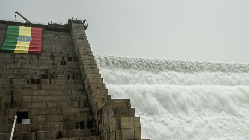 A general view of the Grand Ethiopian Renaissance Dam, Guba, Ethiopia, Feb. 20, 2022.