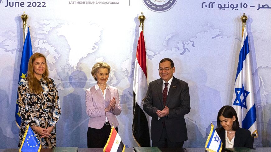 The European Union signed a memorandum of understanding with Egypt and Israel to increase gas supplies to the 27-member bloc in view of Russia's invasion of Ukraine