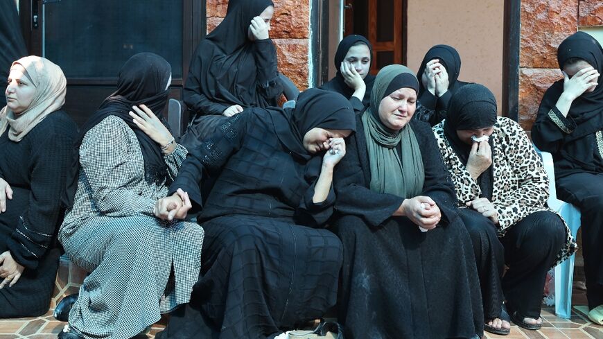 Relatives mourn the death of  Mohammad Marei, 25, shot dead by Israeli troops during a raid in the hotspot Palestinian town of Jenin in the occupied West Bank