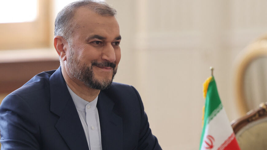 Iran's Foreign Minister Hossein Amir-Abdollahian looks on during his meeting with his Pakistani counterpart at the Foreign Ministry headquarters, Tehran, Iran, June 14, 2022.