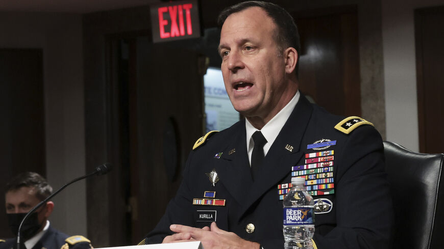 Lt. Gen. Michael E. Kurilla testifies before the Senate Armed Services Committee.