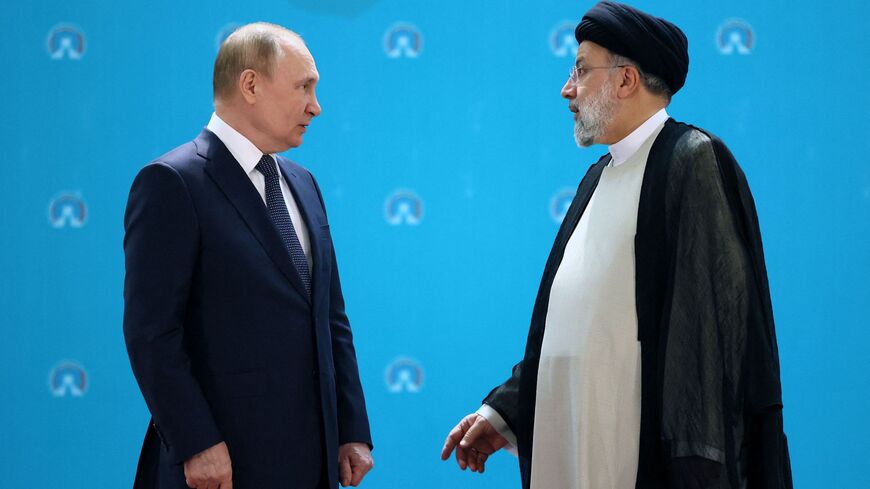 Iranian President Ebrahim Raisi and Russian President Vladimir Putin.