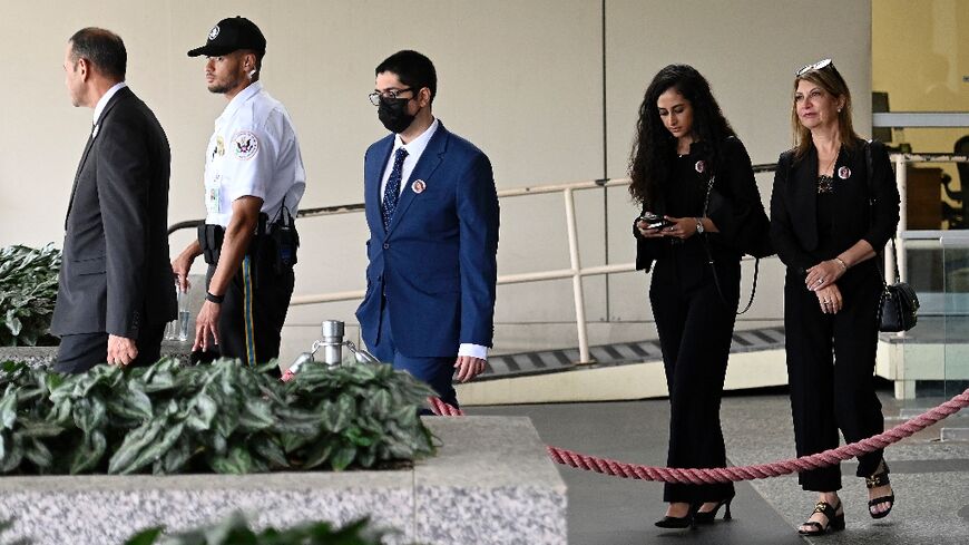 The family of slain Palestinian-American journalist Shireen Abu Akleh leaves the State Department after meeting with US Secretary of State Antony Blinken