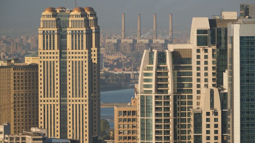 This picture taken on Jan. 13, 2022, shows a view of the Shubra al-Kheima natural gas electrical power station.