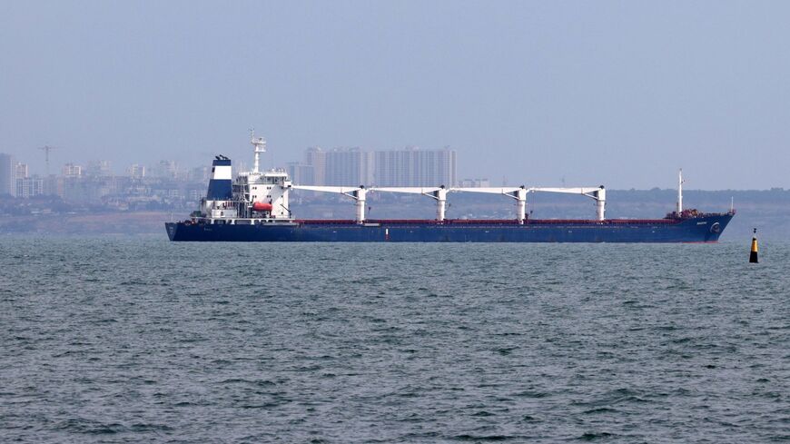 Bulk carrier M/V Razoni, carrying a cargo of 26,000 tonnes of corn, leaves the Ukraine port of Odesa en route to Tripoli.