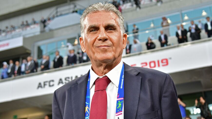 Iran's coach Carlos Queiroz looks on during the 2019 AFC Asian Cup semi-final football match.