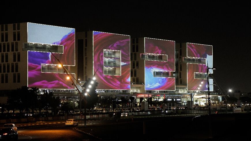 A building complex in the shape of the year 2022, near Doha Sports City in the Qatari capital
