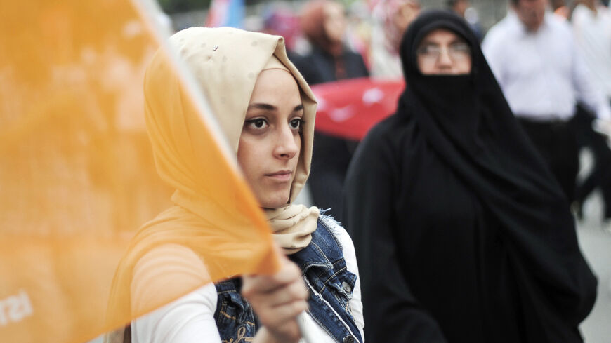 A supporter of Turkish Prime Minister Recep Tayyip Erdogan.