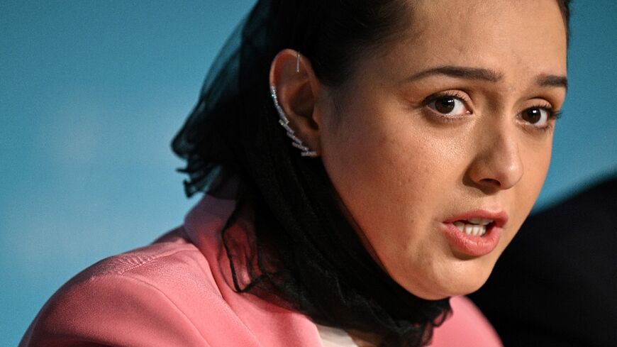 Iranian actor Taraneh Alidoosti, seen here speaking during a press conference for the film "Leila's Brothers" at the Cannes Film Festival in May, has been arrested in Tehran