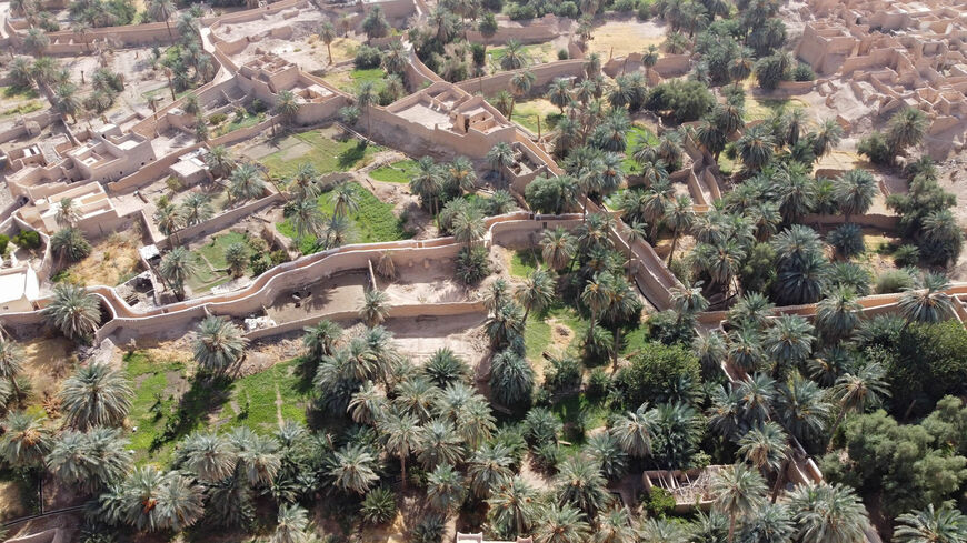 An aerial view shows the town of Ghadames, a desert oasis some 400 miles southwest of the capital Tripoli, Libya,  Oct. 19, 2021.