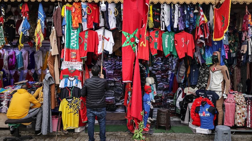 Sports shops in Morocco's capital Rabat are doing brisk business ahead of the historic World Cup showdown between the national football team and France in Qatar