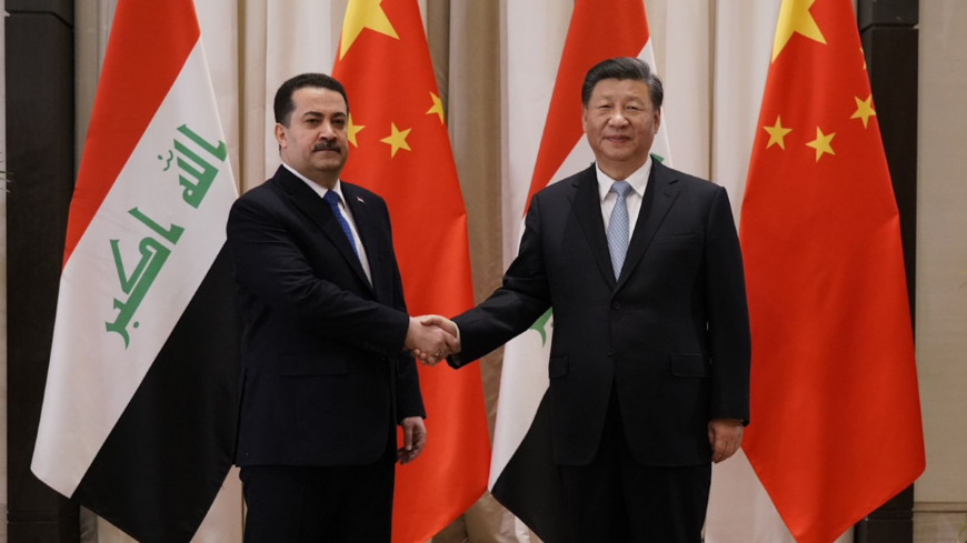 Iraqi Prime Minister Muhammad Shia al-Sudani meets with Chinese President Xi Jinping in Riyadh, Dec. 9, 2022.