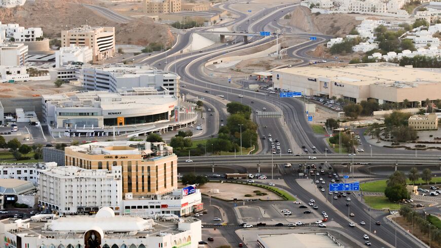 An aerial view shows the Central Business District (Ruwi) in the Omani capital Muscat on April 9, 2021. (Photo by Haitham AL-SHUKAIRI / AFP) (Photo by HAITHAM AL-SHUKAIRI/AFP via Getty Images)