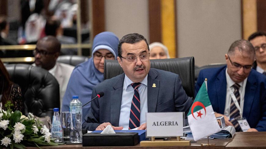 Algeria's Energy Minister Mohamed Arkab attends the opening session of the 24th ministerial meeting of the Gas Exporting Countries Forum (GECF), in the Capital Cairo on October 25, 2022. (Photo by Khaled DESOUKI / AFP) (Photo by KHALED DESOUKI/AFP via Getty Images)