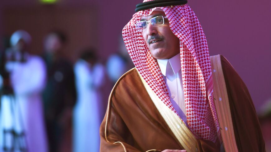 Saudi Minister of Finance Mohammed Al-Jadaan arrives to attends the Euromoney conference in the Saudi capital Riyadh on May 2, 2018 . - The two-day conference will focus on Saudi Arabia's finance and investments.(Photo by FAYEZ NURELDINE/AFP via Getty Images)