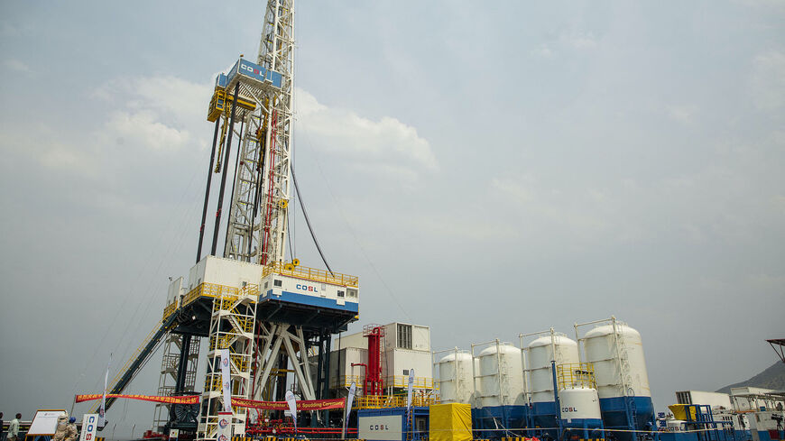 A general view of the oil rig for the Kingfisher development area in Kikuube district on on January 24, 2023. (Photo by Stuart Tibaweswa / AFP) (Photo by STUART TIBAWESWA/AFP via Getty Images)