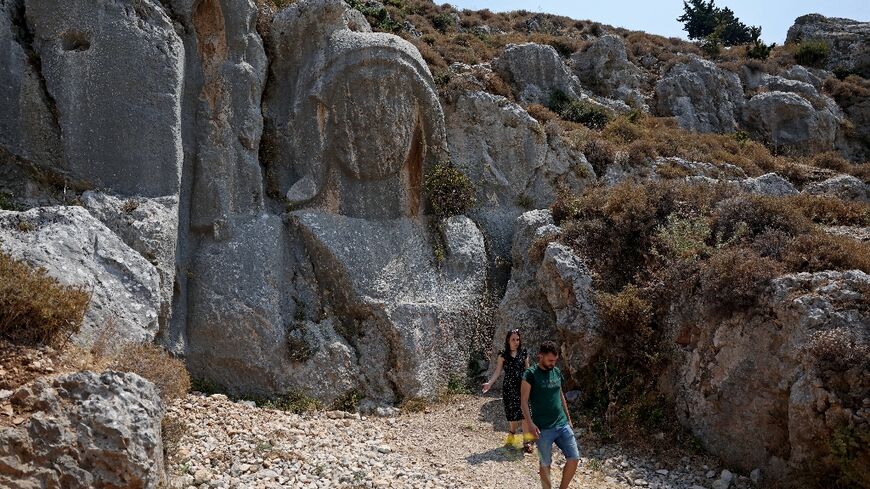 A stone sculpture in Antakya, which rivalled Alexandria as a major centre of early Christianity 