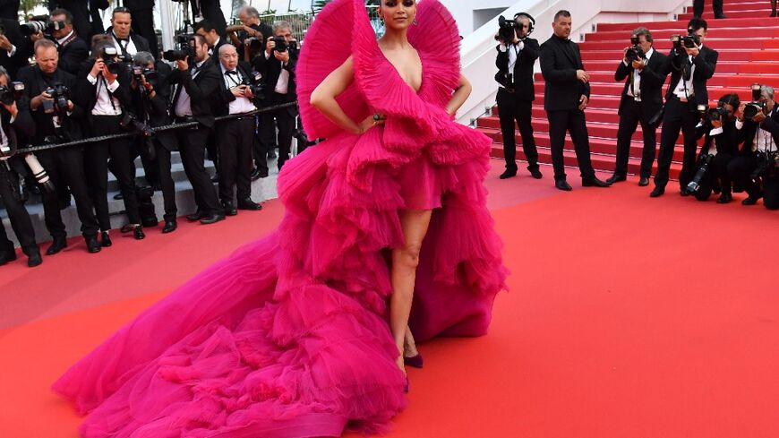 Indian megastar Deepika Padukone in an Ashi dress, also worn by Beyonce at a Mandela concert