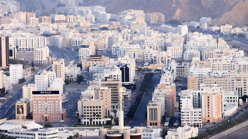 An aerial view shows the Central Business District (Ruwi) in the Omani capital Muscat on April 9, 2021. (Photo by Haitham AL-SHUKAIRI / AFP) (Photo by HAITHAM AL-SHUKAIRI/AFP via Getty Images)