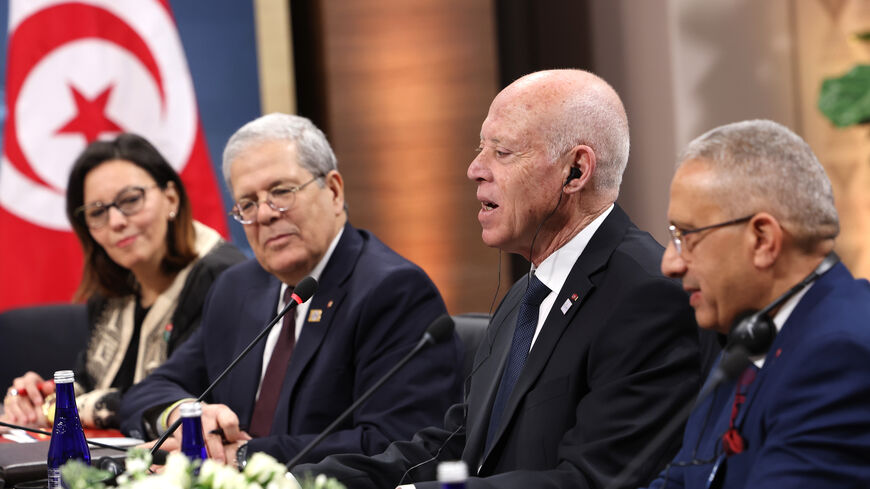 Tunisian President Kais Saied meets with U.S. Secretary of State Antony Blinken during the U.S. - Africa Leaders Summit on December 14, 2022 in Washington, DC. The Summit brings together heads of state, government officials, business leaders, and civil society to strengthen ties between the U.S. and Africa. (Photo by Kevin Dietsch/Getty Images)