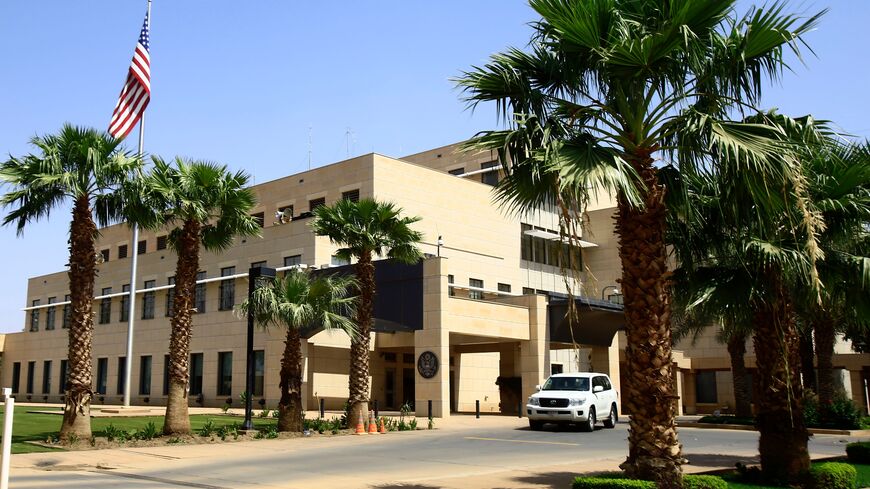 A picture taken on October 7, 2017 shows a view of the exterior of the US embassy in the Sudanese capital of Khartoum. / AFP PHOTO / ASHRAF SHAZLY (Photo credit should read ASHRAF SHAZLY/AFP via Getty Images)