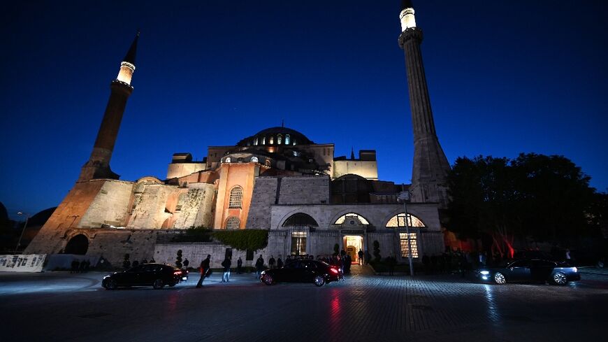 Turkish President Recep Tayyip Erdogan, 69, led prayers, emulating a ritual that Ottoman sultans performed before they led their men off to war