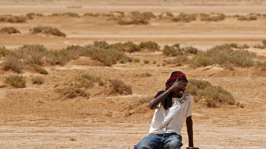 Migrants have been abandoned by Tunisian security forces in the desert, according to Libyan border guards and the migrants themselves