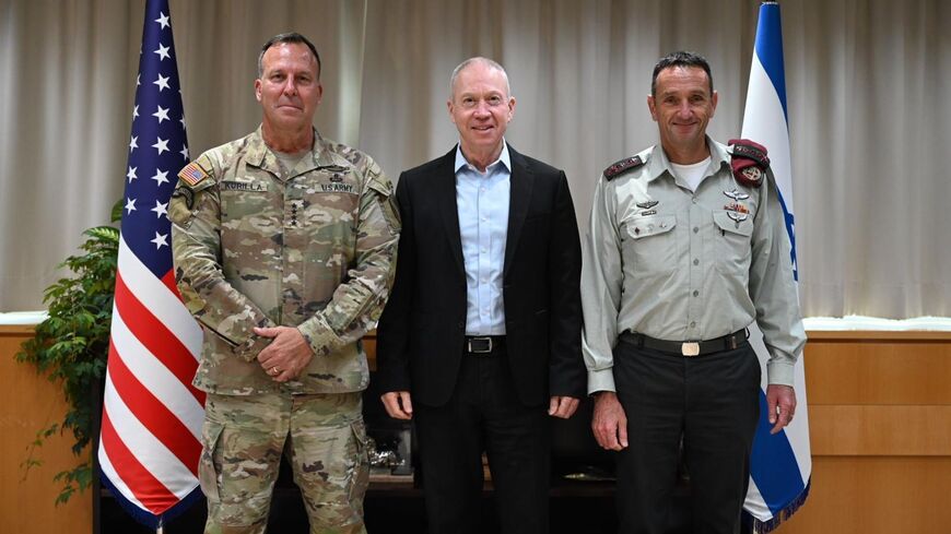 Gen. Michael Kurilla meets with Israel's Defense Minister Yoav Gallant, Defense Ministry headquarters in Tel Aviv, July 26 2023 Credit: Nicole Laskevi/Defense Ministry