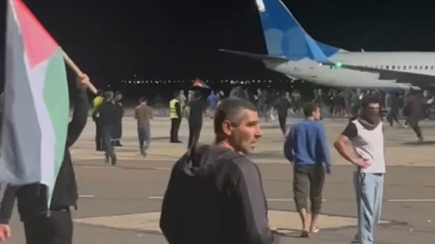 Dozens of protesters broke through doors and barriers at Makhachkala airport